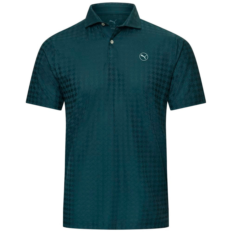 Puma MATTR Houndstooth Polo Shirt - Green Terrain