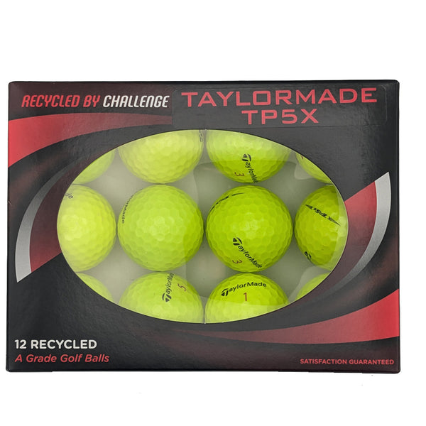 TaylorMade TP5x Grade A Rewashed Golf Balls - Yellow 12 Pack