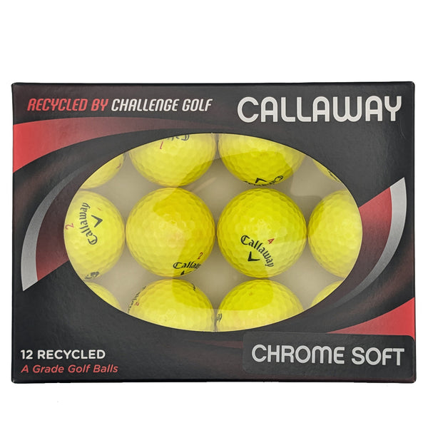 Callaway Chromesoft X Grade A Rewashed Golf Balls - Yellow 12 Pack