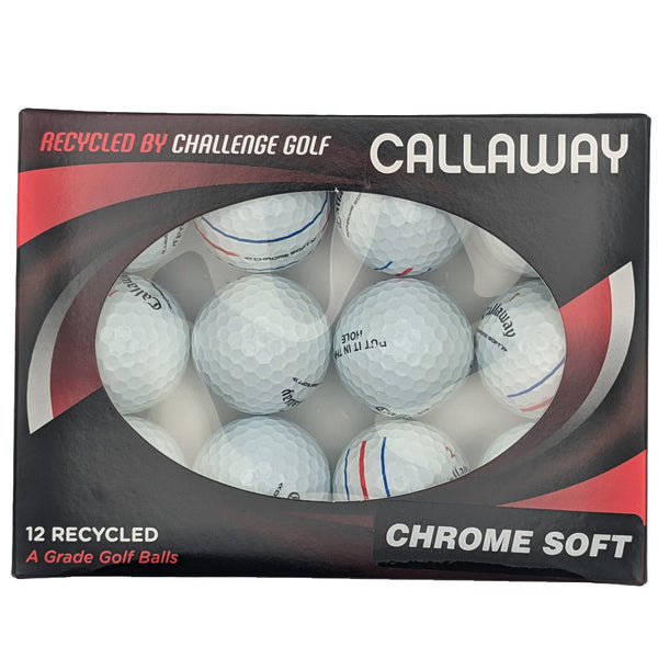 Callaway Chromesoft Triple Track Grade A Rewashed Golf Balls - White 12 Pack