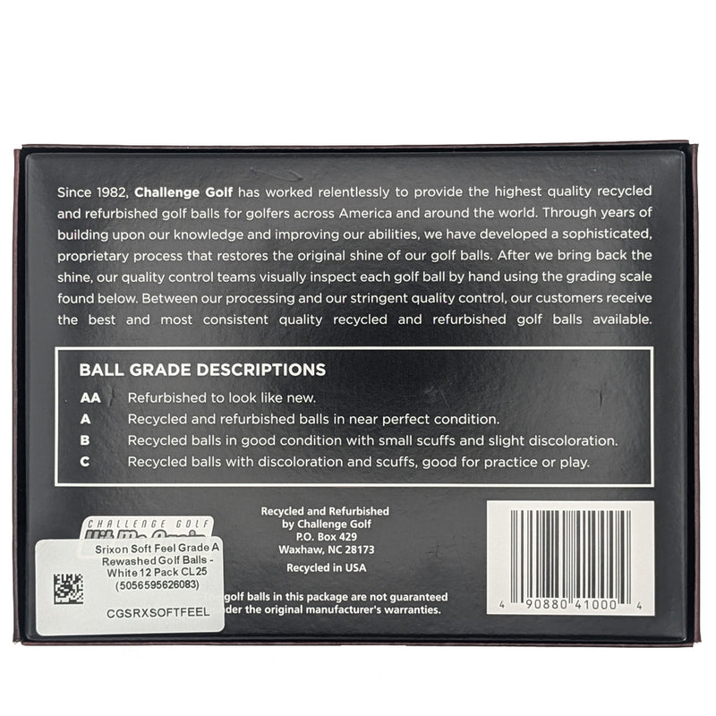 Srixon Soft Feel Grade A Rewashed Golf Balls - White 12 Pack