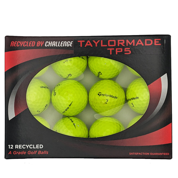 TaylorMade TP5 Grade A Rewashed Golf Balls - Yellow 12 Pack