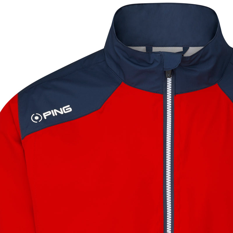 Ping AquaDrive Waterproof Jacket - Classic Red/Oxford Blue