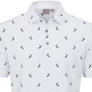 Ping Gold Putter Printed Polo Shirt - White/Navy Multi