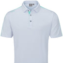 Ping Inver Polo Shirt - White/Aruba Blue Multi