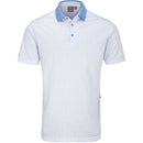 Ping Jared Polo Shirt - White/Cornflower Blue