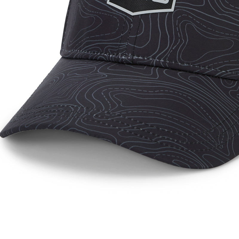 Ping Map Print Cap - Black