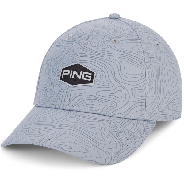 Ping Map Print Cap - Silver
