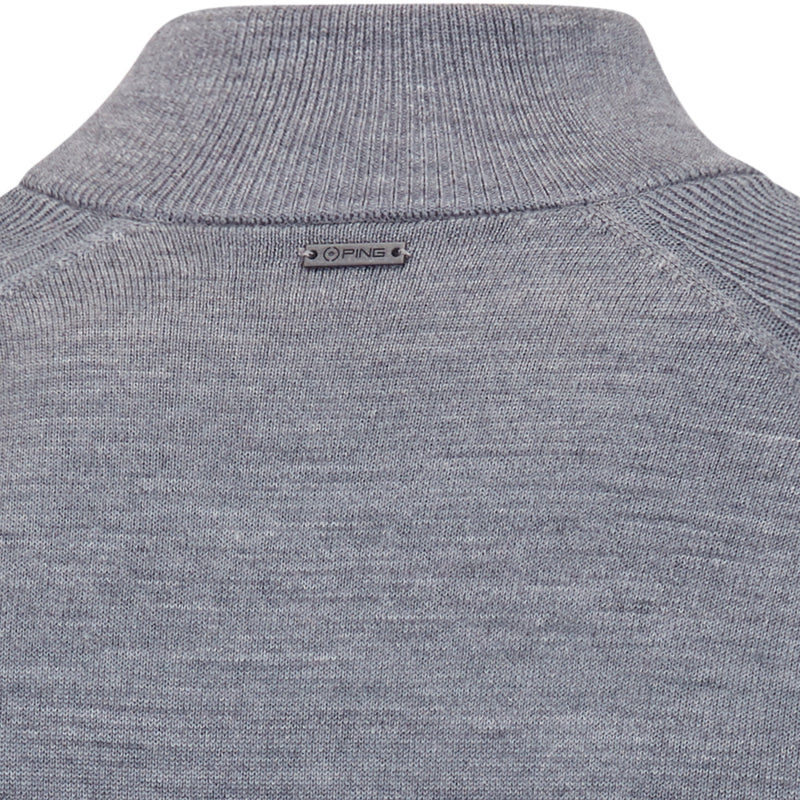 Ping Murphy Full Zip Sweater - French Grey Marl