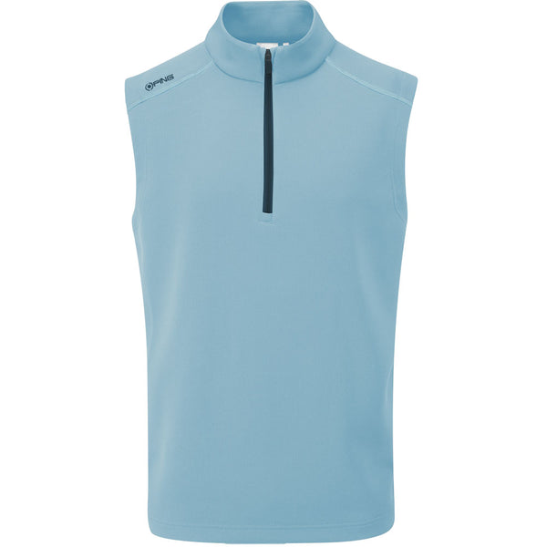 Ping Ramsey 1/2 Zip Gilet - Sky Blue Marl