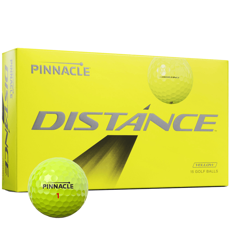 Pinnacle Distance Golf Balls - Yellow - 15 Pack