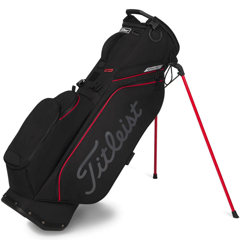 Titleist Players S4 StaDry Waterproof Stand Bag - Black/Red/Graphite