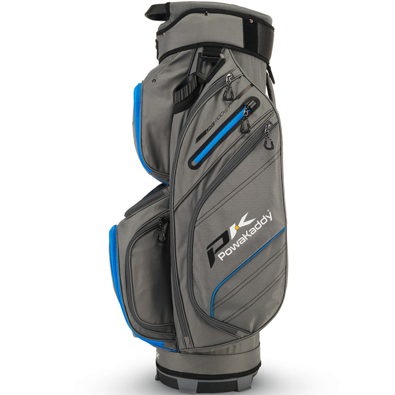 PowaKaddy DLX-Lite Cart Bag - Gun Metal/Blue Trim