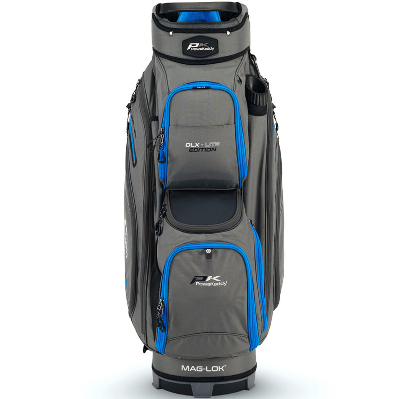 PowaKaddy DLX-Lite Cart Bag - Gun Metal/Blue Trim