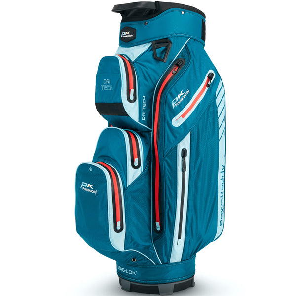 PowaKaddy Dri Tech Waterproof Cart Bag - Blue/Baby Blue/Red Trim