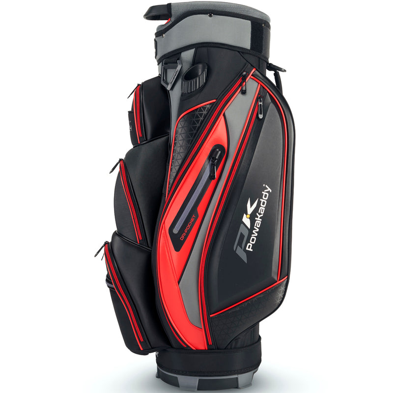 PowaKaddy Premium Tech Cart Bag - Gun Metal/Black/Red Trim