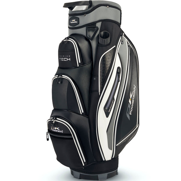 PowaKaddy Premium Tech Cart Bag - Gun Metal/Black/White Trim