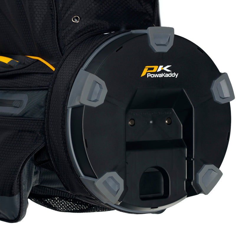 PowaKaddy Dri Tech Waterproof Cart Bag - Black/Gun Metal/Yellow Trim