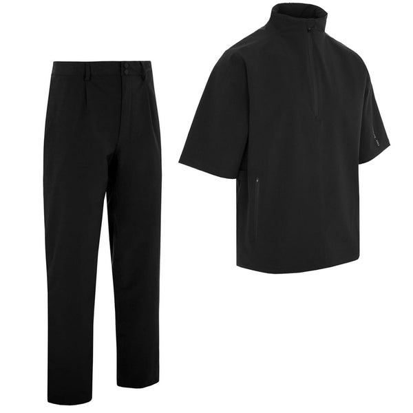 ProQuip Aqualite Pro 1/2 Sleeve Waterproof Rain Suit - Black