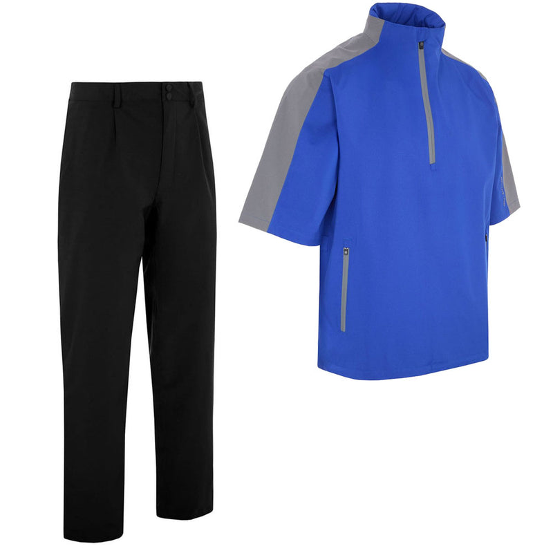 ProQuip Aqualite Pro 1/2 Sleeve Waterproof Rain Suit - Magnetic Blue/Grey/Black