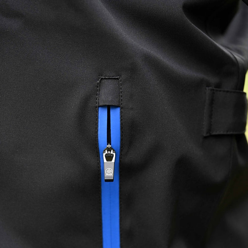 ProQuip Junior Aqualite Pro Waterproof Jacket - Black/Magnetic Blue