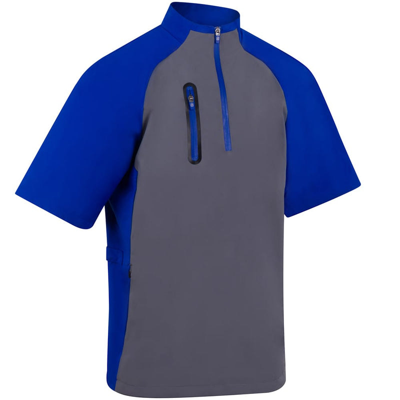 ProQuip Chinook 1/2 Sleeve Wind Shirt - Grey/Magnetic Blue
