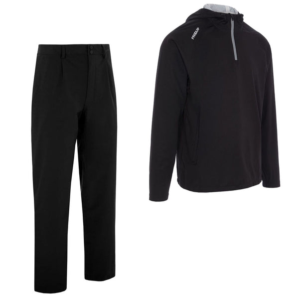 ProQuip ProPac Lite/Aqualite Hooded Waterproof Suit - Black/Quiet Shade