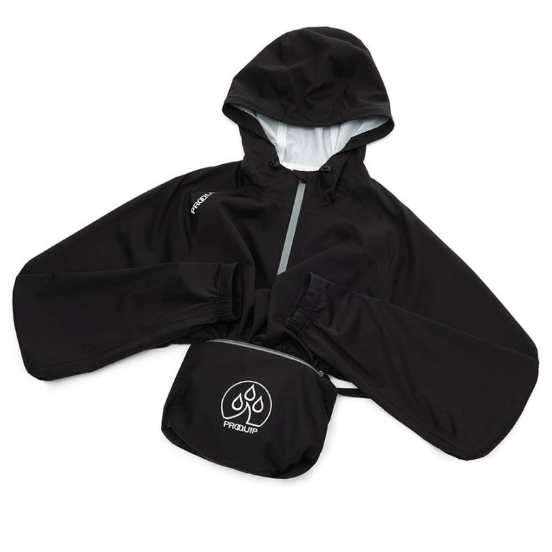 ProQuip ProPac Lite/Aqualite Hooded Waterproof Suit - Black/Quiet Shade