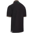 ProQuip Striped Collar Polo Shirt - Black/Multi