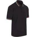 ProQuip Striped Collar Polo Shirt - Black/Multi