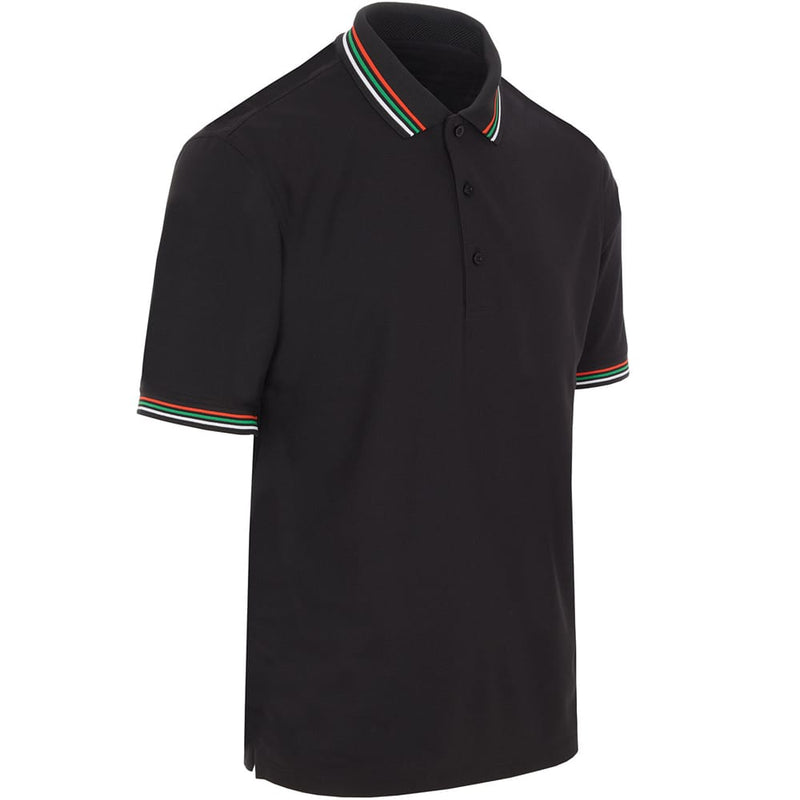 ProQuip Striped Collar Polo Shirt - Black/Multi