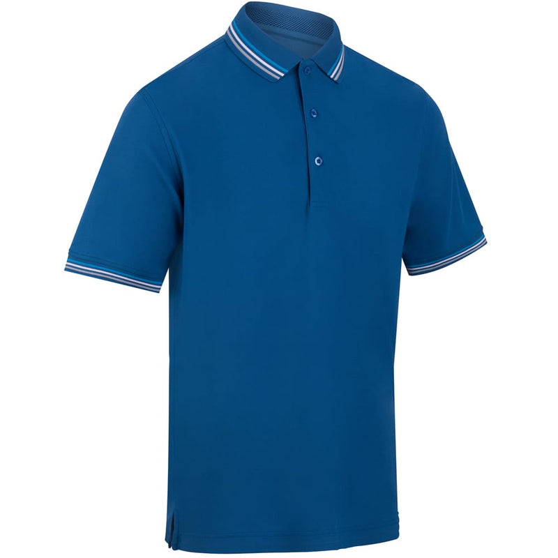 ProQuip Striped Collar Polo Shirt - Blue
