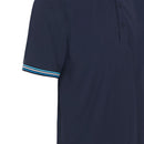 ProQuip Striped Collar Polo Shirt - Navy