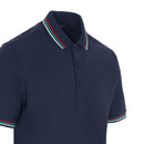 ProQuip Striped Collar Polo Shirt - Navy/Multi