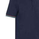 ProQuip Striped Collar Polo Shirt - Navy/Multi