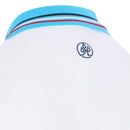 ProQuip Striped Collar Polo Shirt - White/Azure