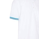 ProQuip Striped Collar Polo Shirt - White/Azure