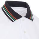 ProQuip Striped Collar Polo Shirt - White/Black
