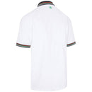 ProQuip Striped Collar Polo Shirt - White/Black