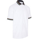 ProQuip Striped Collar Polo Shirt - White/Black