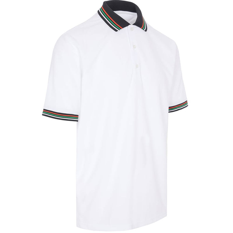 ProQuip Striped Collar Polo Shirt - White/Black