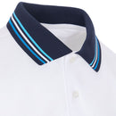 ProQuip Striped Collar Polo Shirt - White/Navy