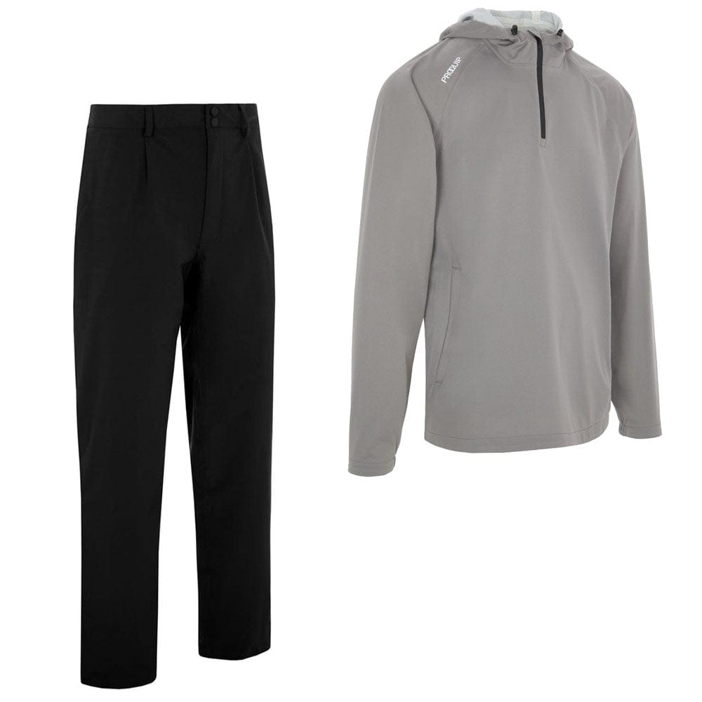 ProQuip ProPac Lite/Aqualite Hooded Waterproof Suit - Quiet Shade/Blac