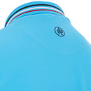 ProQuip Striped Collar Polo Shirt - Azure