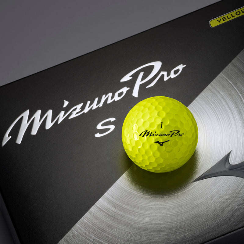 Mizuno Pro S Golf Balls - Yellow - 12 Pack