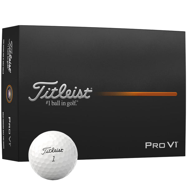 Titleist Pro V1 Golf Balls - FREE Personalisation - White - 12 Pack