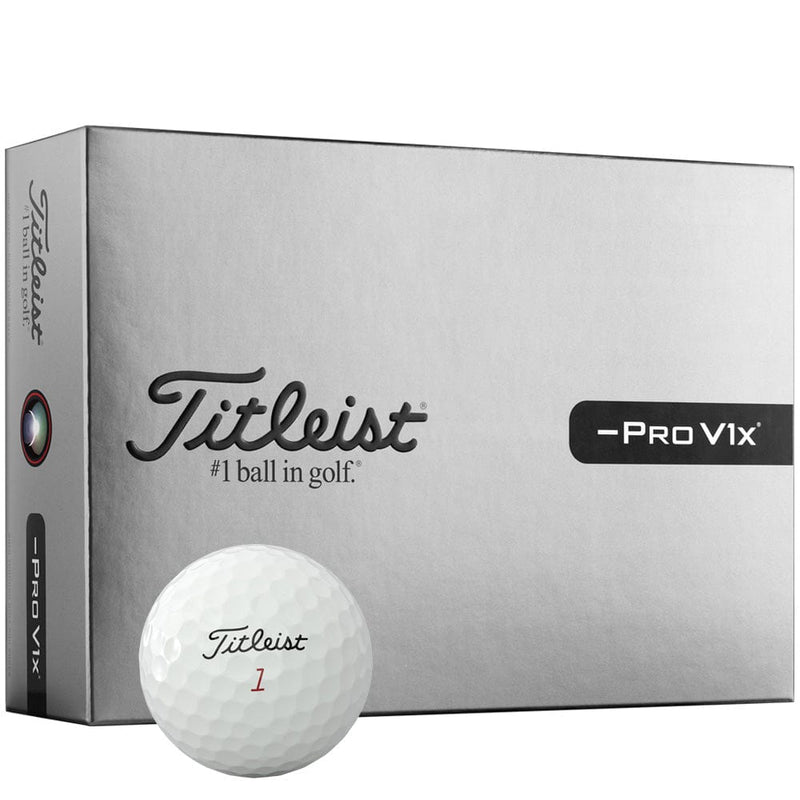 Titleist Pro V1x Left Dash Golf Balls - White - 12 Pack