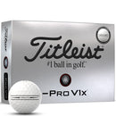 Titleist Pro V1x Left Dash Enhanced Alignment Golf Balls - White - 12 Pack