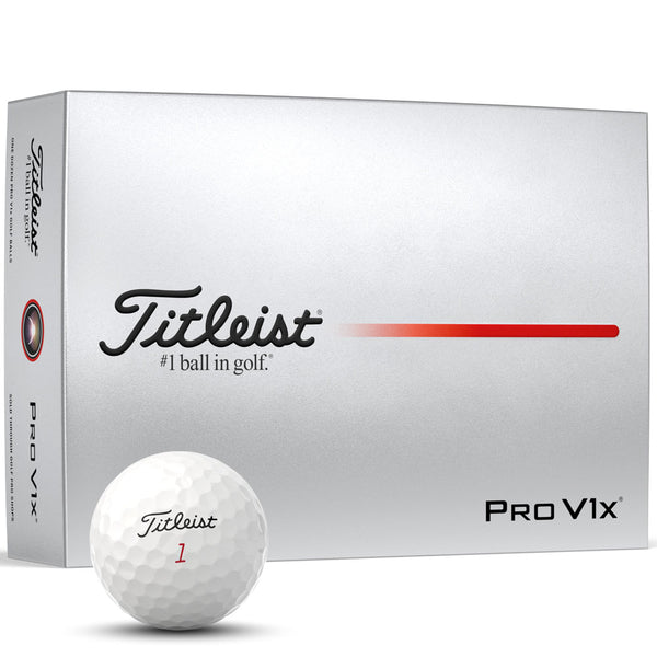 Titleist Pro V1x Golf Balls - FREE Personalisation - White - 12 Pack