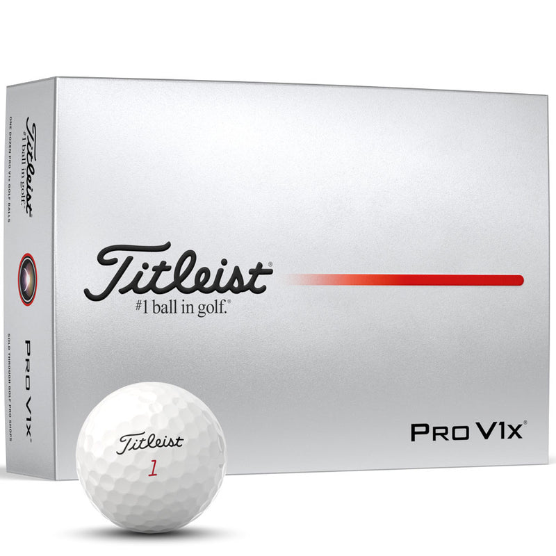 Titleist Pro V1x Golf Balls - FREE Personalisation - White - 12 Pack